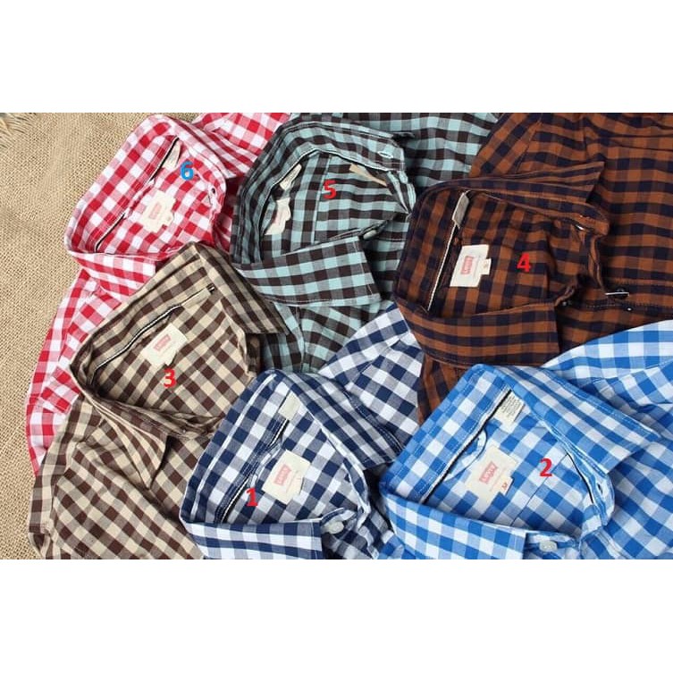 Áo sơ mi nam sọc caro nhỏ xanh | BigBuy360 - bigbuy360.vn