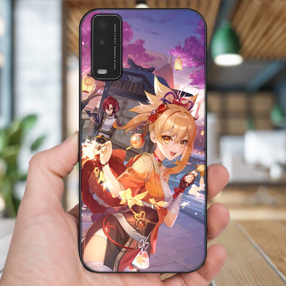 Ốp lưng Vivo Y20, Y20s, Y12s viền đen in hình Yoimiya Genshin Impact