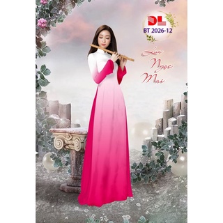 Vải áo dài 3D ombre