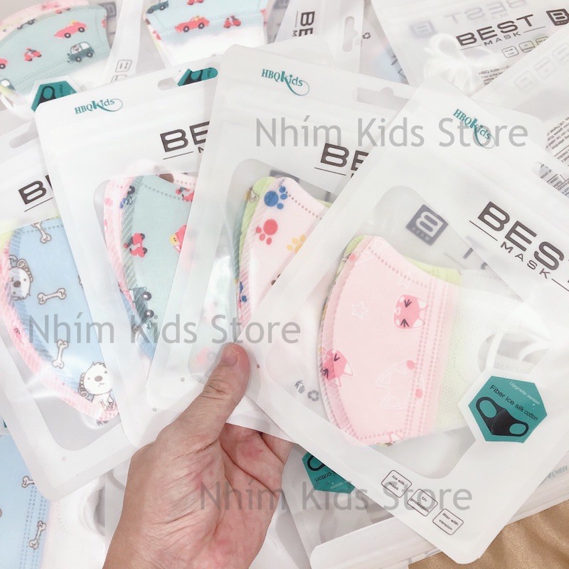 Set 5 khẩu trang kháng khuẩn Best Mask cho bé (loại dày)