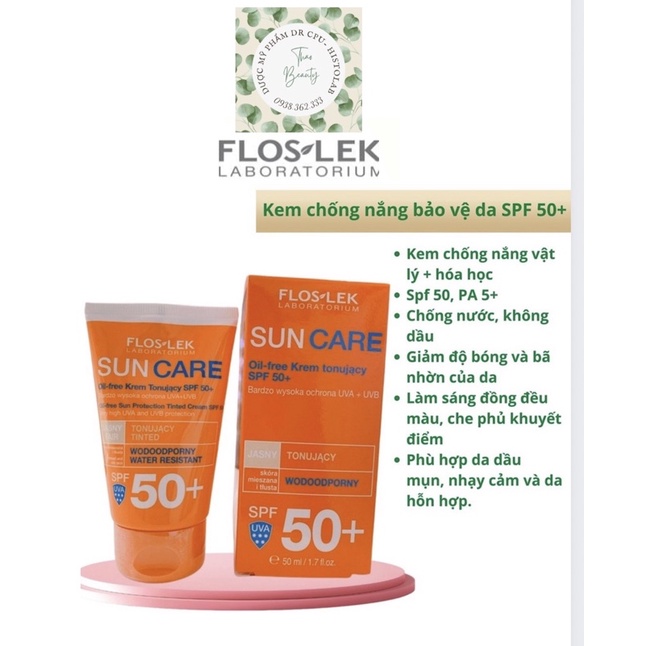 Kem chống nắng Floslek SPF50+ 50ml Chính hãng