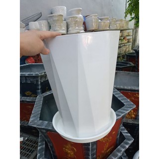 5 cái chậu nhựa to Đại rộng 30cm cao 40cm kèm đĩa