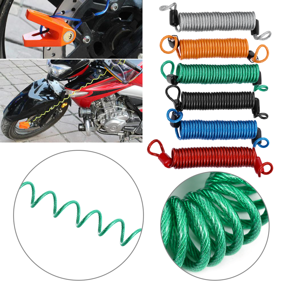 Dây Lò Xo Nhắc Nhở Khóa Đĩa Chống Trộm Xe Máy Scooter 150cm