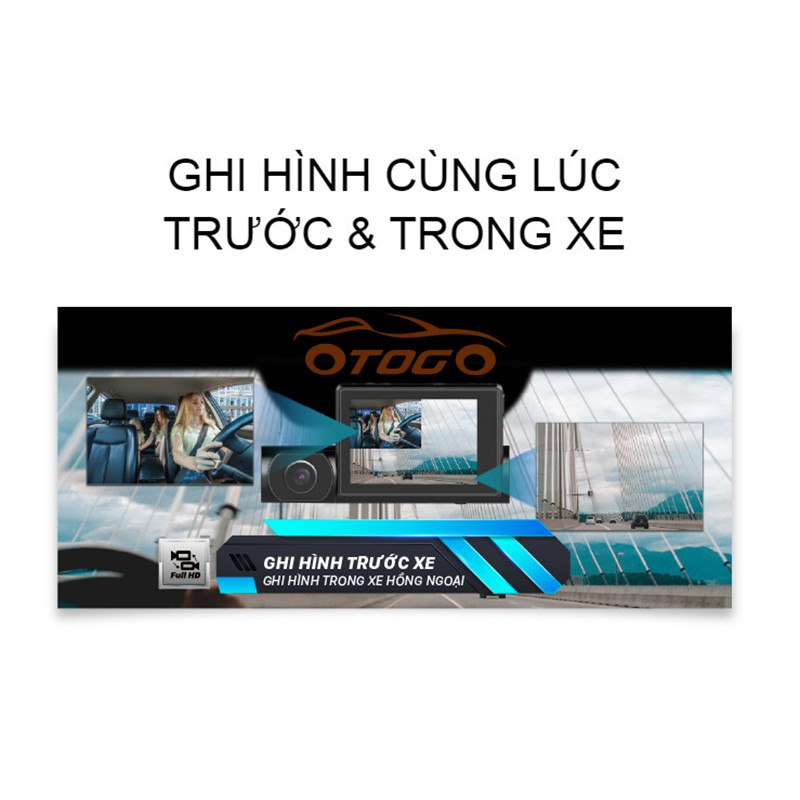 Camera Hành Trình VietMap R1 Chính Hãng , Ghi Hình Trước Và Trong Xe Cao Cấp , VIỆT MAP R1