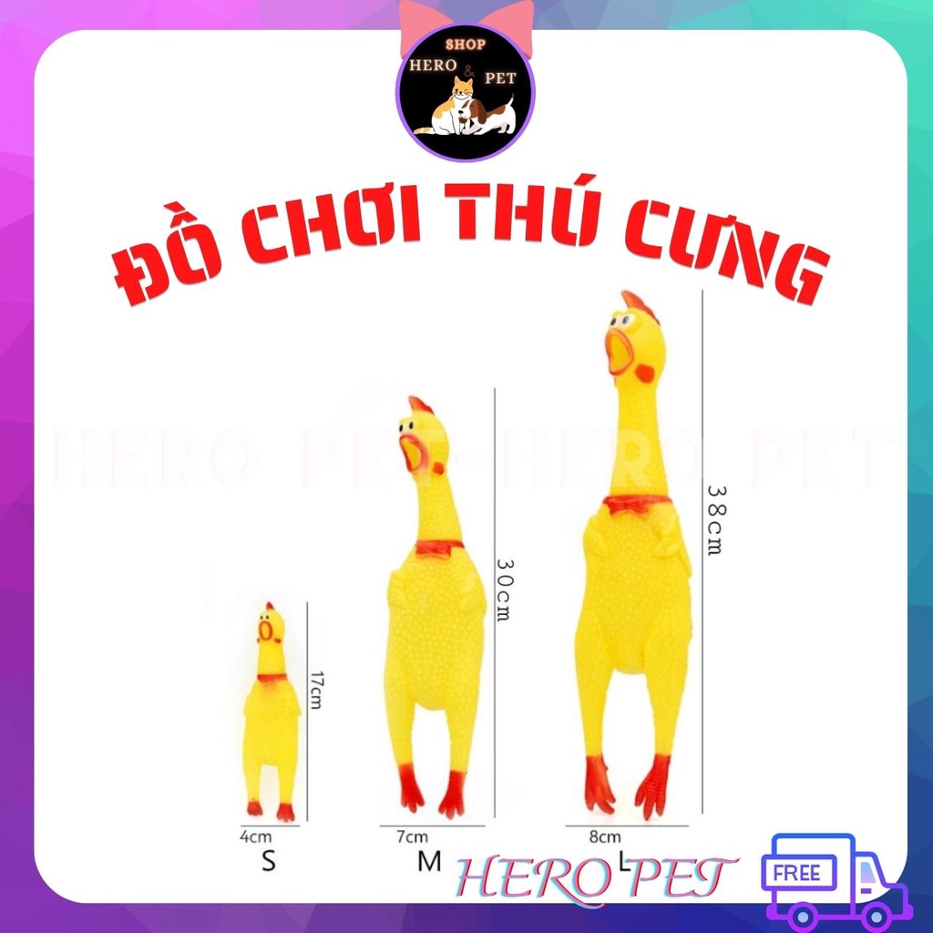 GÀ BÓP Biết Kêu Shrilling Chicken, Phát Ra La Hét Tiếng Gà Ngộ Nghĩnh, ❤Freeship❤ Đồ Chơi Cho Chó Mèo - HERO PET