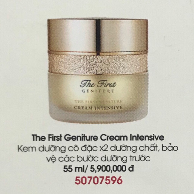 Combo 10 gói kem tái sinh The First Geniture Cream Intensive Ohui