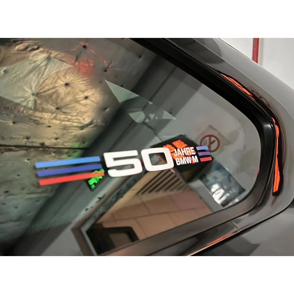 Miếng Dán Trang Trí Cửa Sổ Kỷ Niệm 50 Năm Dành Cho BMW E46 E90 E60 E39 E30 F10 E36 F20 E92 E97 X5 E70 E53 E91 F31 E30 X3 E83 G30 G10