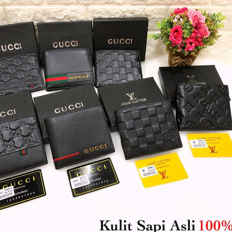 Ví Da Bò Gucci Ngắn 5.5 X Cao Cấp Cho Nam