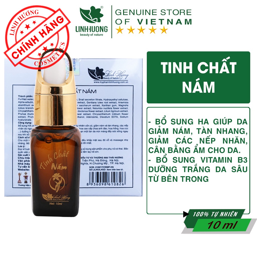 Tinh chất Nám Linh Hương giảm nám, tàn nhang, bổ sung HA dưỡng ẩm ngừa lão hóa da 10ml