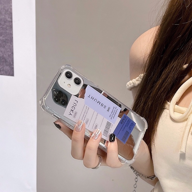 Ốp điện thoại tráng gương thời trang cho iPhone13 ProMax 11 12 Mini XS I8 I7 Plus