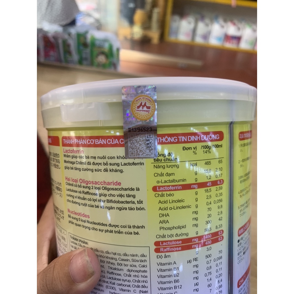 Sữa Morinaga nhật nhập khẩu số 1/ số  2 hộp 850g