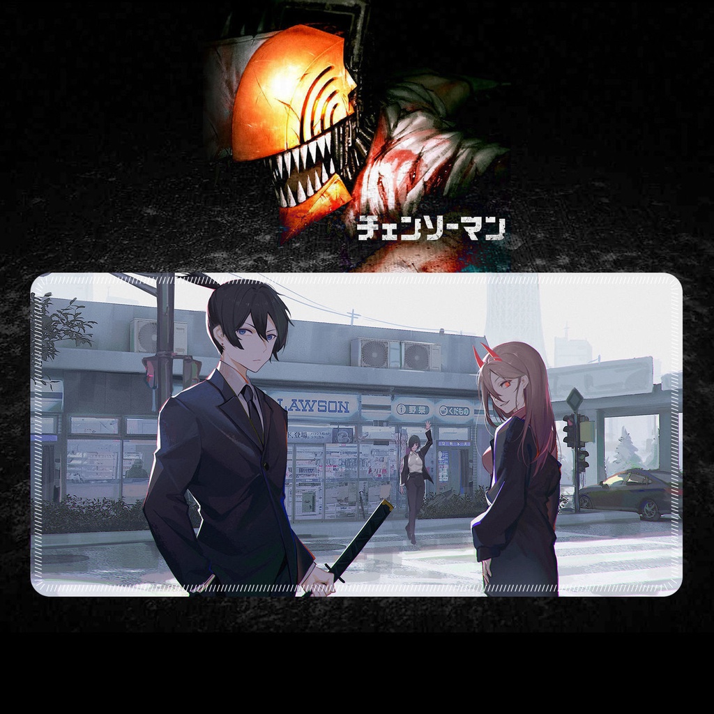 Chainsaw Man anime pad chuột lớn Miếng Lót Chuột, Bàn Di Chuột