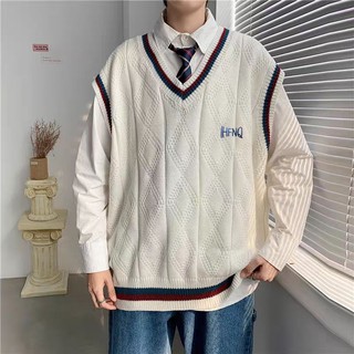 Áo len gile có vân unisex [hàng order]