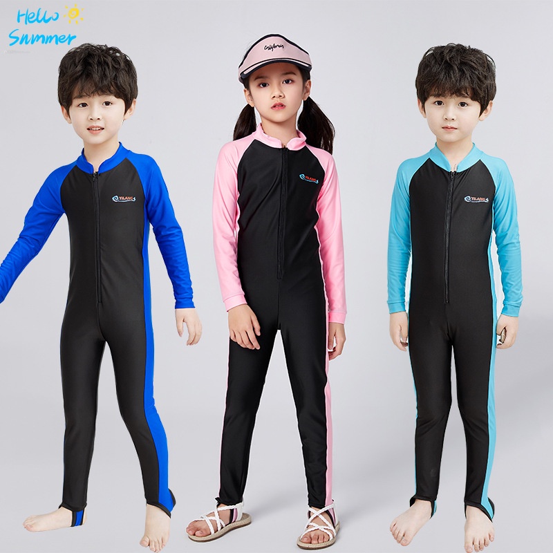 Bộ Đồ Bơi Một Mảnh Tay Dài Chống Nắng Chống Nước Dành Cho Bé Trai Gái