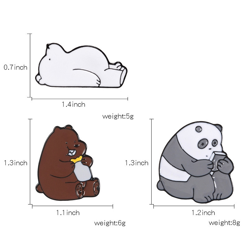 Cài áo hình 3 chú gấu dễ thương xinh xắn