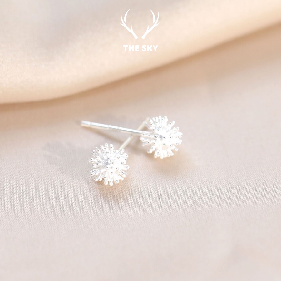 Khuyên Tai Bạc S92551, Bông Tai Nữ Hình Hoa Bồ Công Anh Thiết Kế Đơn Giản Xinh Xắn Đáng Yêu Phong Cách Hàn Quốc