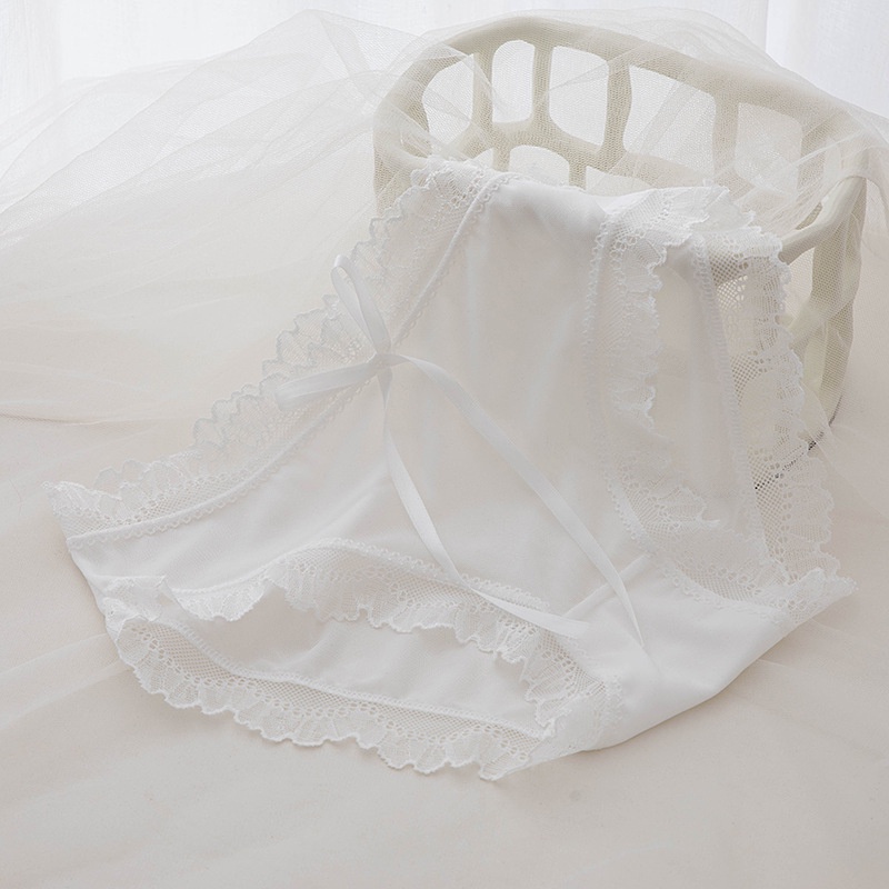 Quần lót nữ DORIS, quần lót QL1026 viền ren nơ mềm mịn mát lạnh cao cấp