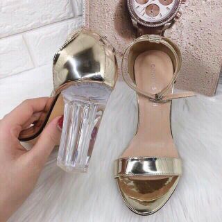 Sandal cao gót đế vuông 9 phân