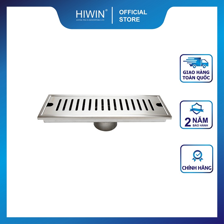 Thoát sàn dài Hiwin FD-06 inox 304 100x300 thoát siêu nhanh (Cân/ lệch)