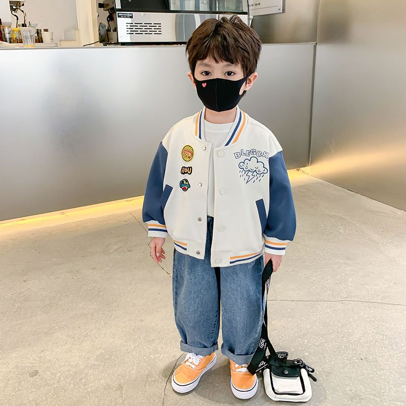 Áo Khoác Bóng Chày Thời Trang Xuân Thu Cá Tính Cho Bé Trai