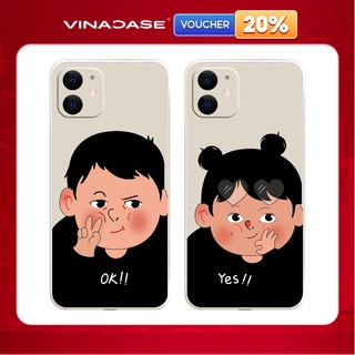 Ốp lưng iphone 11/14 pro max/15 pro max/16 pro max...dẻo cạnh vuông bảo vệ camera hình yes and ok