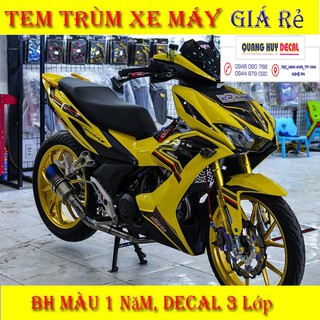 Tem trùm Winner X vàng đen, độ dán team decal xe thiết kế rẻ đẹp theo yêu cầu