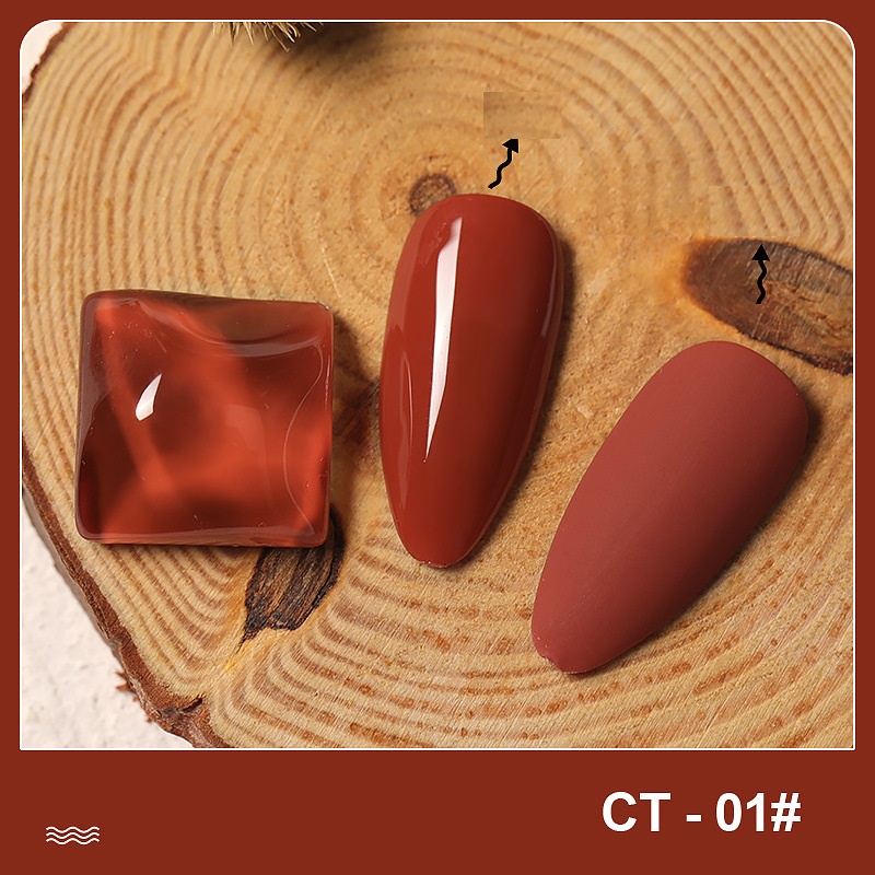 Sơn móng tay gel AS dùng máy hơ tone đỏ trầm VUA SƠN AS mã CT 15ml