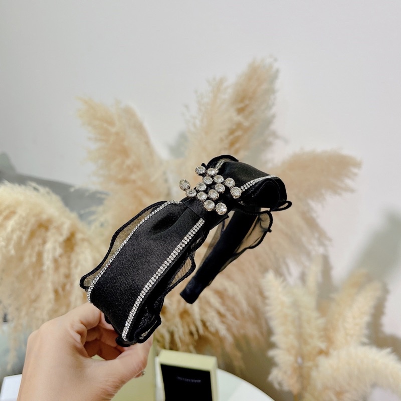 Bờm nơ lệch chànell .băng đô nơ lệch