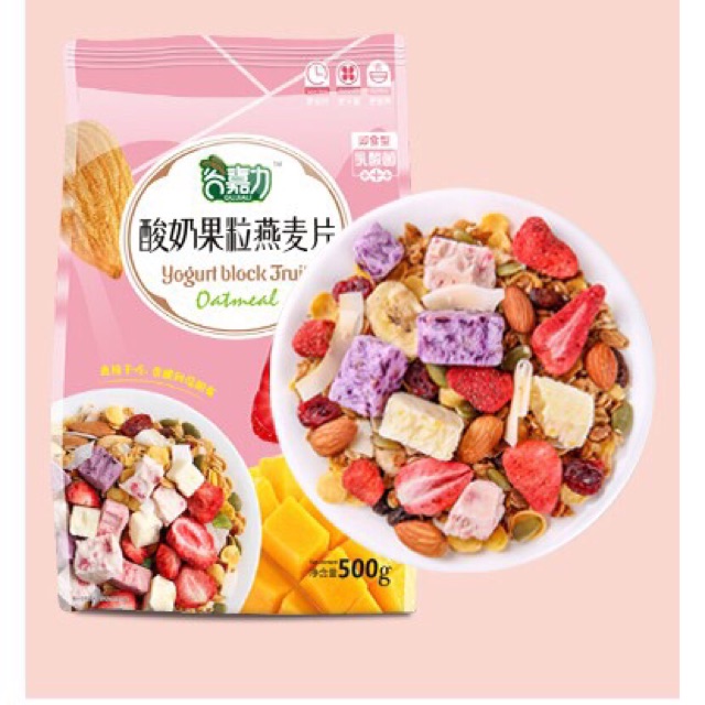 Ngũ Cốc Sữa Chua Hoa Quả Cao Cấp YOGURT FRUIT OATMEAL 500g