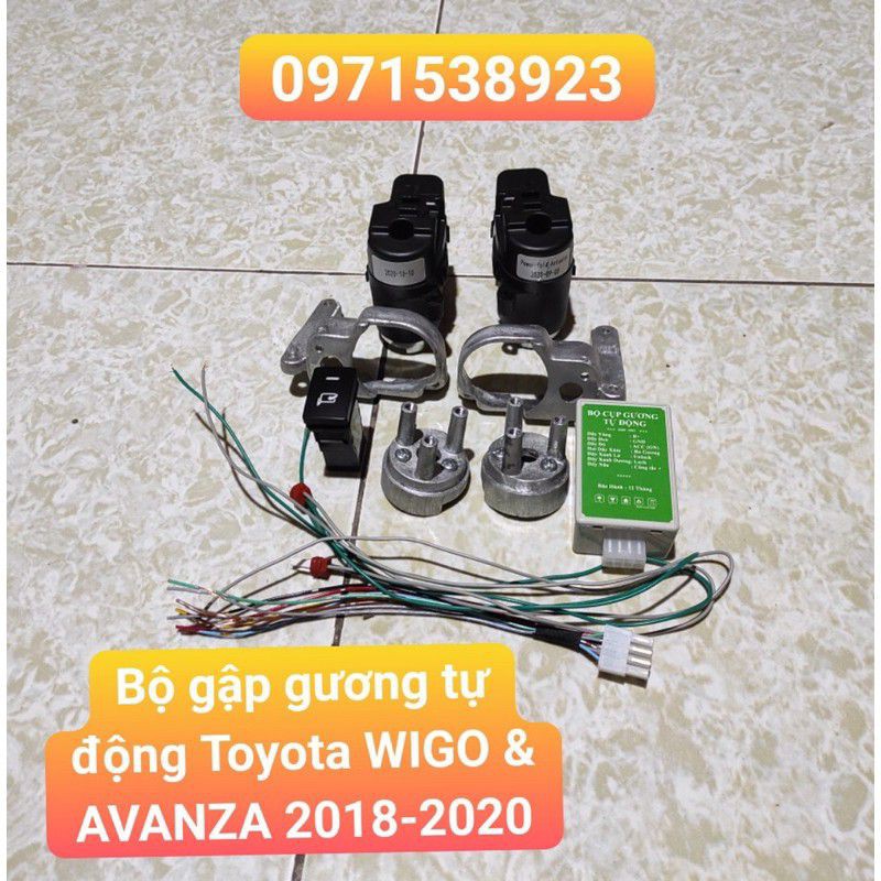 Trọn bộ khung xương và motor gập gương cho TOYOTA WIGO & AVANZA 2018-2020