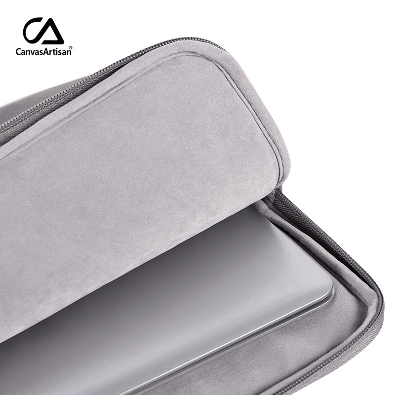 CanvasArtisan Túi đựng laptop da PU màu nhám chống nước có khóa kéo cho Acer Dell Matebook Air Pro 11 12 13 14 15 inch