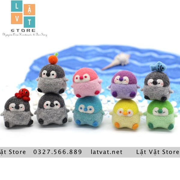 Bộ len chọc cánh cụt người mới bắt đầu làm - Giá rẻ bất ngờ - Needle Felting