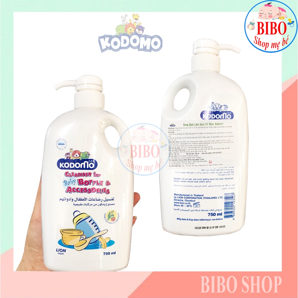 Combo Nước Rửa Bình Sữa Kodomo Rửa Rau Củ Và Phụ Kiện, An Toàn Cho Bé 700Ml Dạng Túi và Chai 750ml