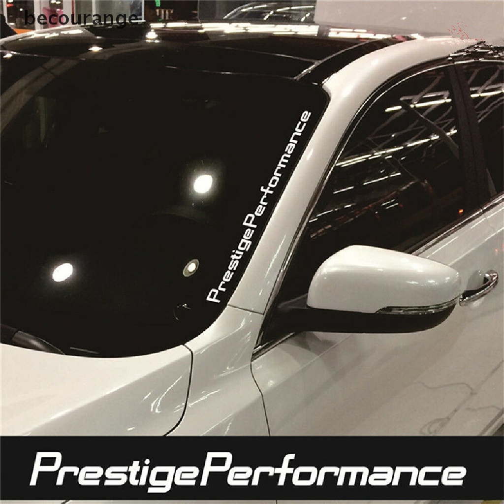 Miếng dán decal kính chắn gió phía trước xe hơi vinyl phong cách chữ Prestige Performance thể thao thời trang