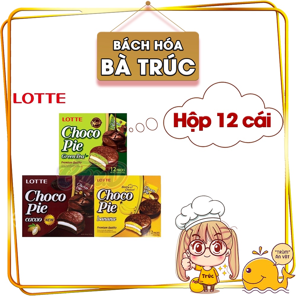 Bánh Chocopie Lotte Hàn Quốc Hộp 12 cái 336g