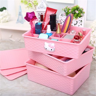 Hộp Đựng Đồ Lót Bằng Nhựa Mỹ Phẩm Hello Kitty