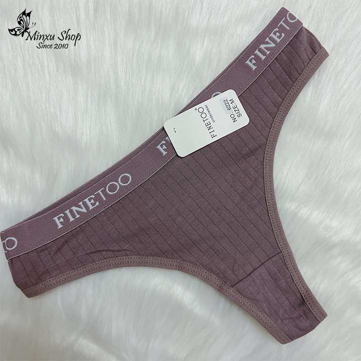 Quần lọt khe chất cotton mềm đẹp phối viền chữ cá tính, quần lót nữ sexy cám dỗ mặc thoáng không bị hằn Minxu Shop 6222
