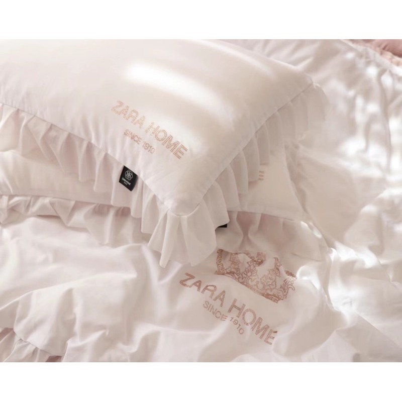 set chăn ga gối 4 món cotton lụa Zara Home cao cấp 🌈Freeship❤️hình thật❤️ hàng nhập loại 1❤️ tiểu thư | BigBuy360 - bigbuy360.vn