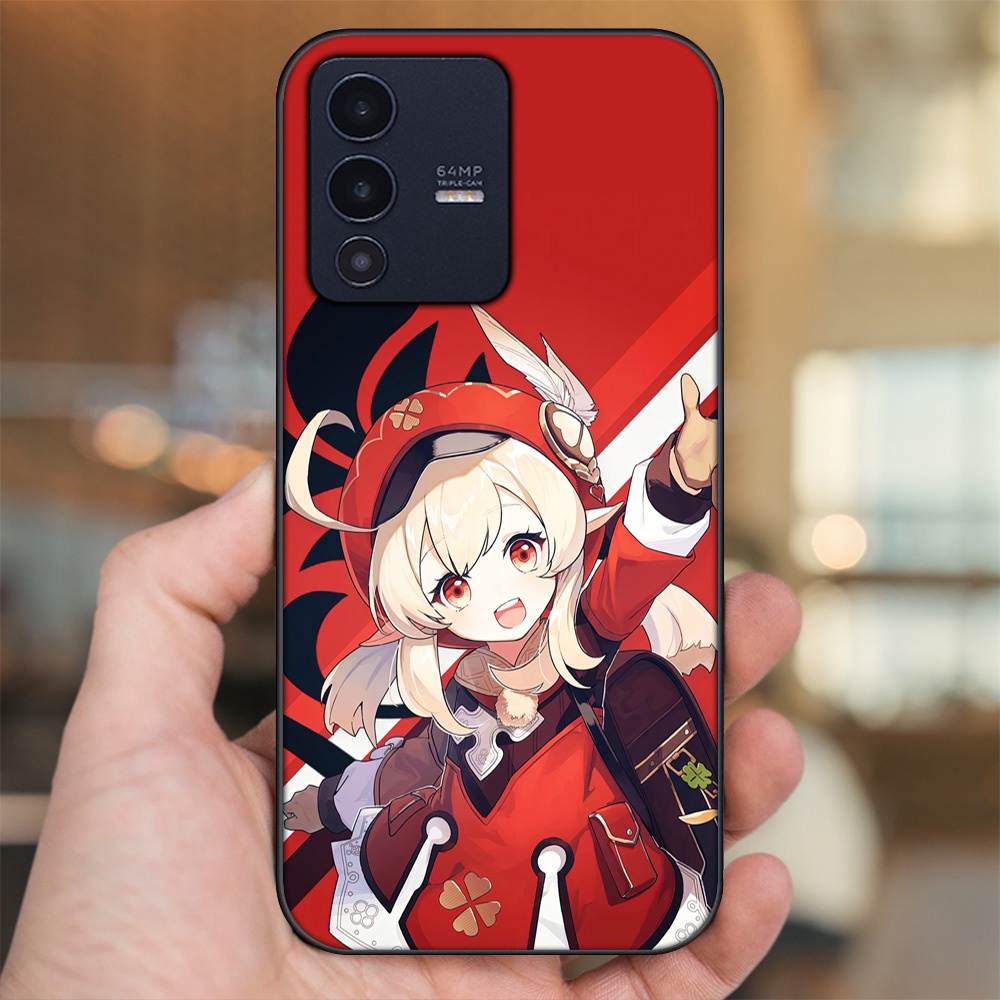 Ốp lưng Vivo V23 5G viền đen in hình Klee Genshin Impact