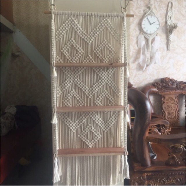 Kệ trang trí macrame