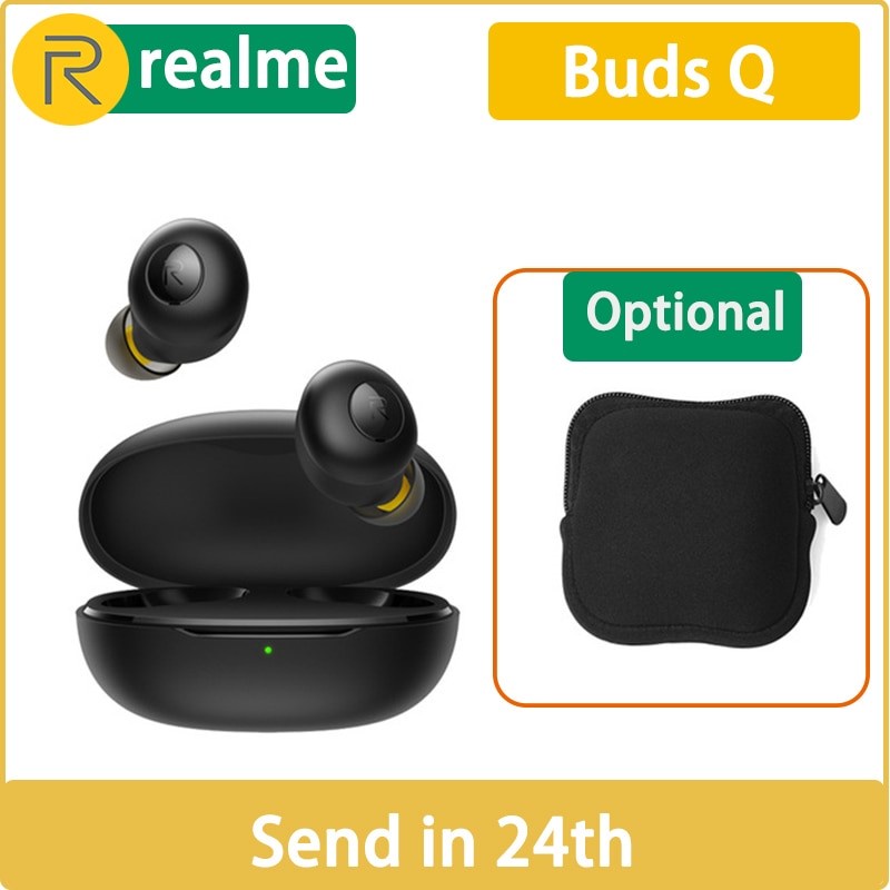 Tai nghe dành cho Xiao Mi Mi Realme Buds Q Tws Tai nghe không dây Xiao Mi Tai nghe dành cho thể thao 5.0 Âm thanh nổi Bluetooth Tai nghe Bluetooth Tai nghe điều khiển cảm ứng Chống nước thông minh với hộp sạc 5.0 [EXO]