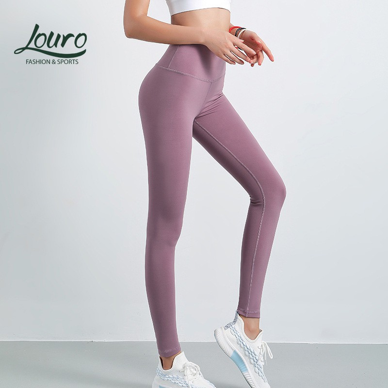 Quần tập thể thao nữ cao cấp Louro QL48, kiểu quần tập Yoga, Gym, Zumba nâng mông, co giãn 4 chiều, hút mồ hôi tốt