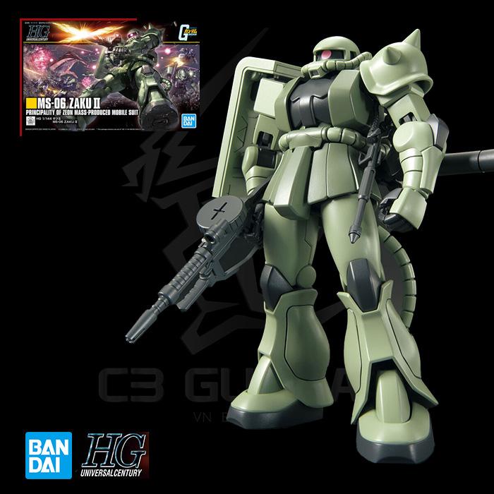 [BANDAI] HG 241 1/144 MS-06 ZAKU II MÔ HÌNH ĐỒ CHƠI LẮP RÁP GUNDAM GUNPLA CHÍNH HÃNG NHẬT BẢN HGUC