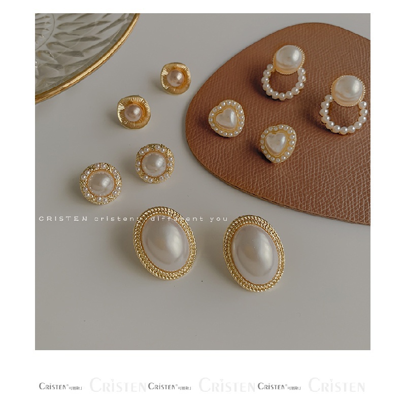 Ống Kính VintagePearlarstudsFrenchRefinedrings