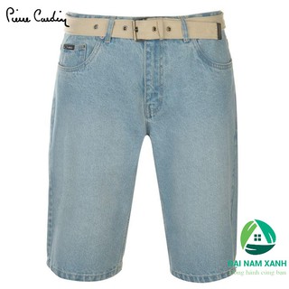 [Tặng kèm dây thắt lưng] Quần short nam Pierre Cardin Web Belt size châu Âu (màu Light Wash)