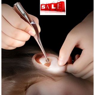 Dụng cụ lấy rái tai kèm kẹp có đèn 3 in 1 có hộp đựng