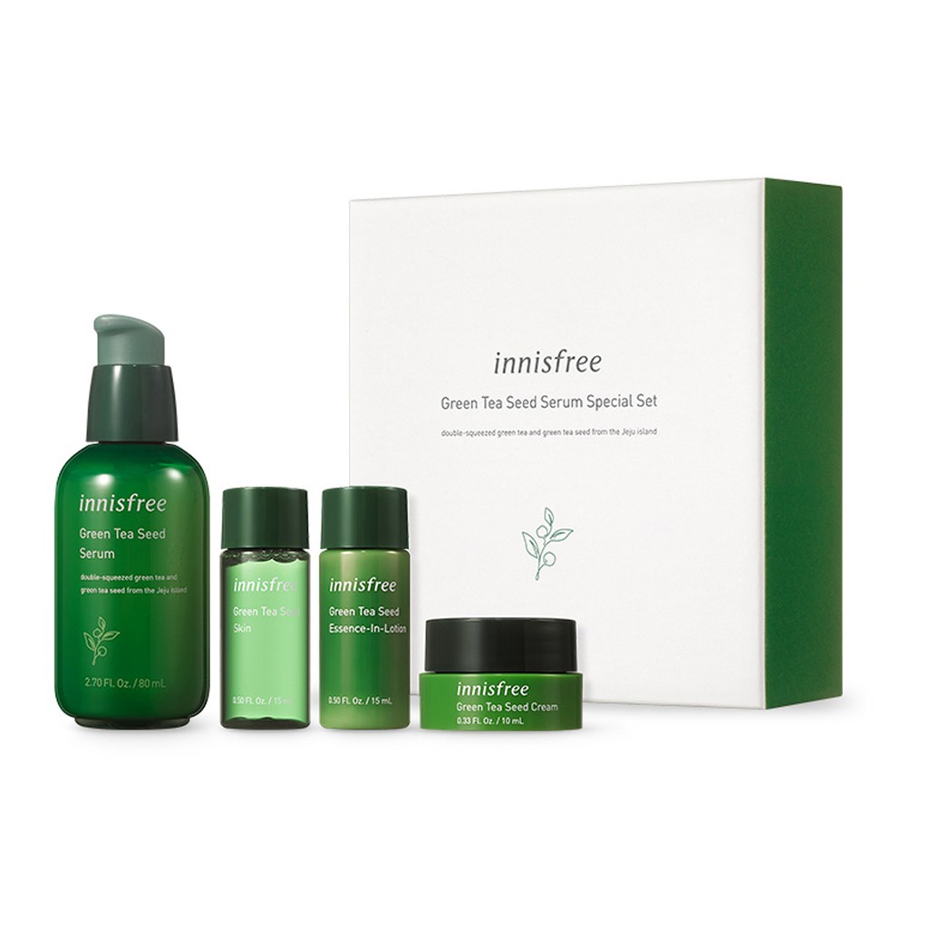 Bộ Dưỡng Da Innisfree Green Tea Seed Serum Special Set 4 Món