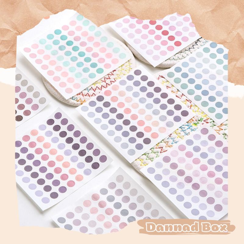 Miếng Dán Sticker Chấm Tròn Nhiều Màu Sắc