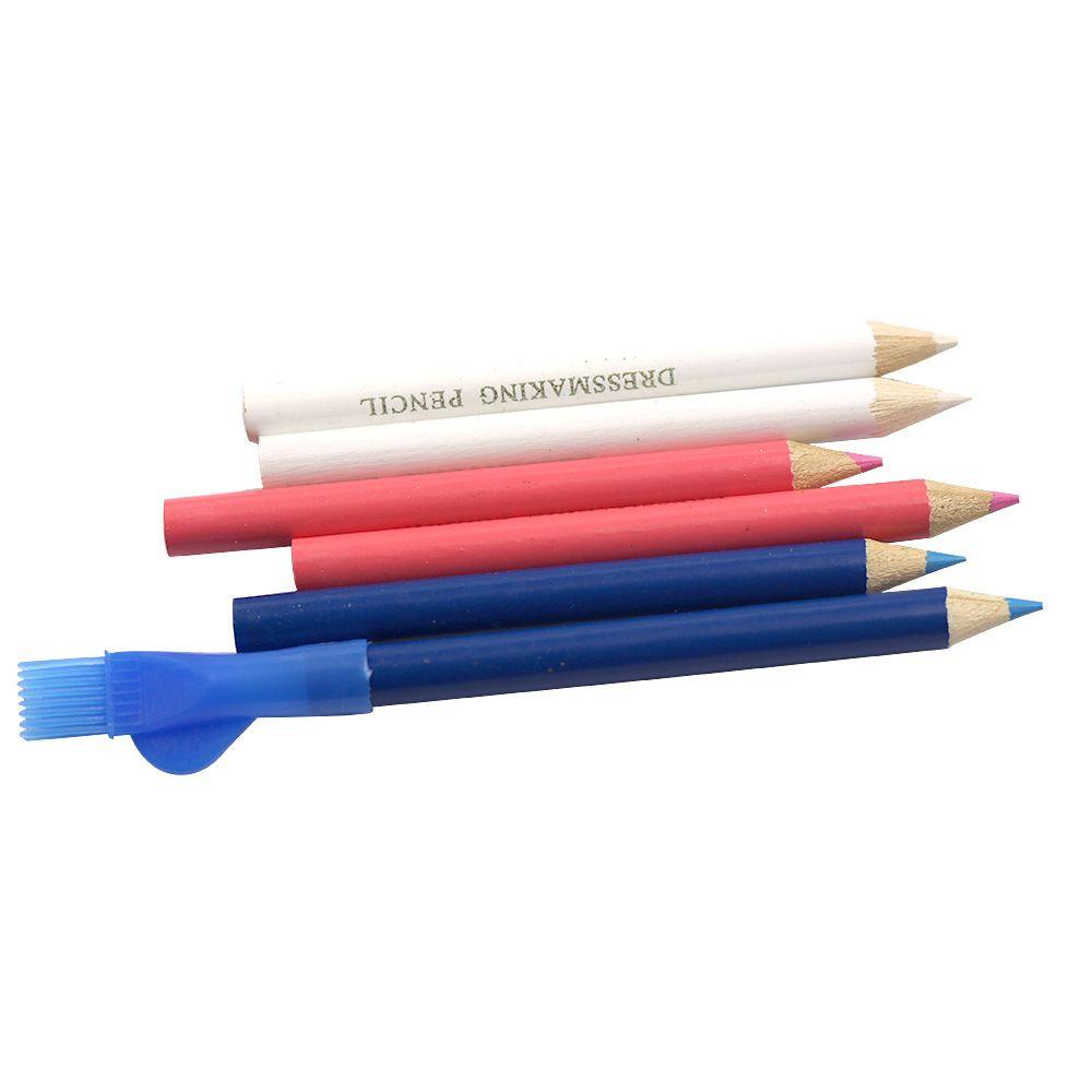Set 3 Bút Chì Vải Màu Đỏ Trắng Kèm Nắp Cọ Vẽ Sáng Tạo
