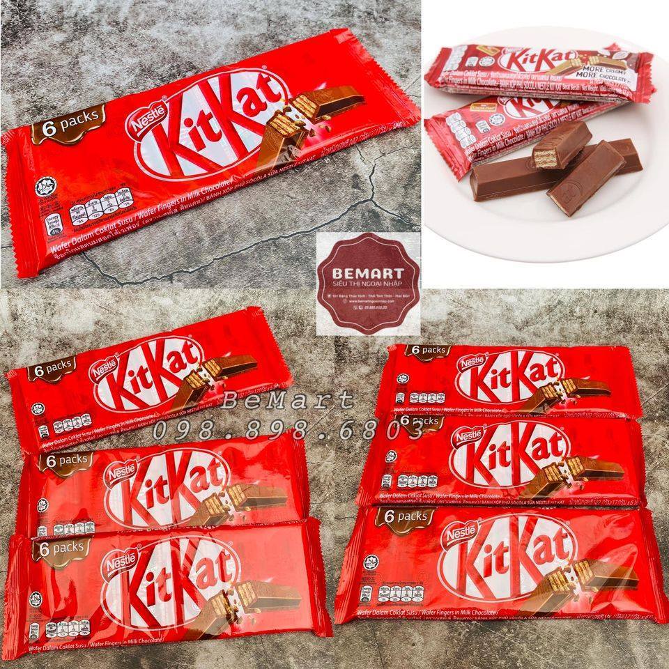 Gói 6 Thanh Bánh Xốp Phủ Sôcôla Nestlé Kitkat